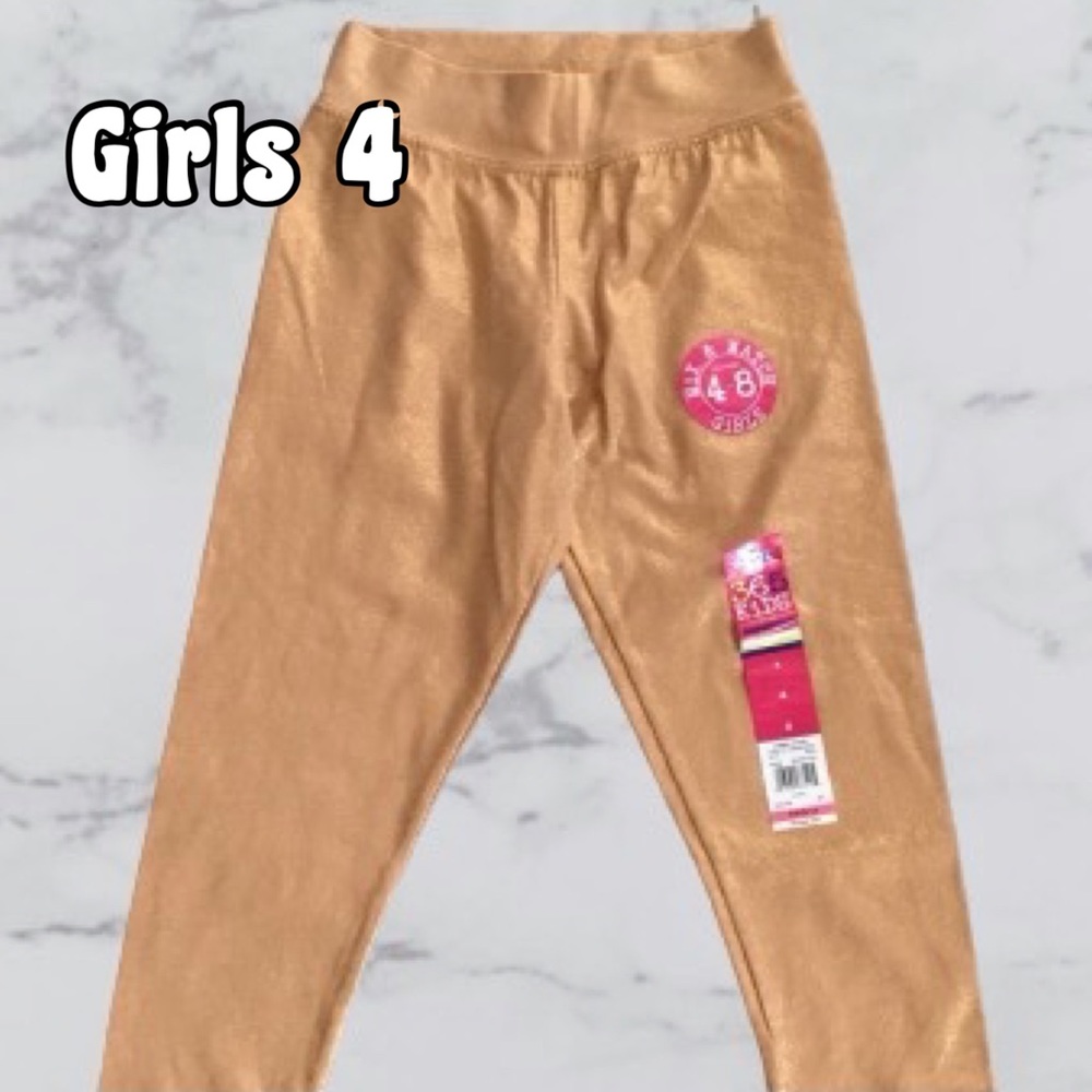 NWT 365 Kids Garanimals Gold Pants, Girls 4
